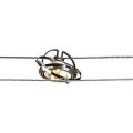 CABLE TENDU T.B.T., LAMPE QRB 50W MAX  - CHROME
