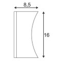 DELWA CURVE, APPLIQUE, GRIS ARGENT, 8x1W LED BLANC NATUREL