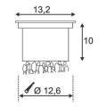 WETSY POWER LED, CARRE 3W, BLANC CHAUD