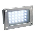 BRICK LED 24 INOX, APPLIQUE, CARRE, LED BLANC CHAUD