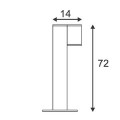 CUBIC PATH LIGHT L, GRIS ARGENT, 1X GU10