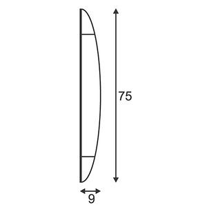 CREST WL-1, APPLIQUE CHROME, BLANCHE, PVC, 2xT5, 24W - SLV - 133782