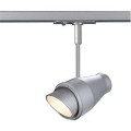 RAIL  1 ALLUMAGE, Q-TEC SPOT GU10, AVEC ADAPTATEUR, GRIS ARGENT