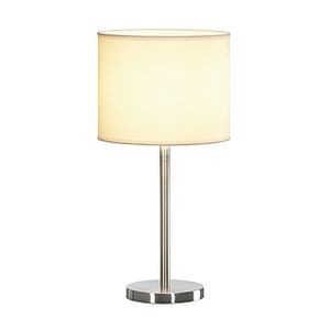 SOPRANA, LAMPE À POSER, TL-2, DIFFUSEUR ROND, TISSU BLANC, E27