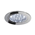 DL 123 LED, ENCASTRE PLAFOND ROND, CHROME, 24 LED BLANCHES