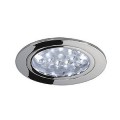 DL 123 LED, ENCASTRE PLAFOND ROND, CHROME, 24 LED BLANCHES