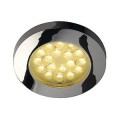 DL 124 LED FURNITURE, ROND, CHROME, 18 LED BLANC CHAUD