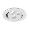 Spot encastré TRITON LED Downlight 3x1W BLANC MAT LED BLANCHE - SLV by Declic