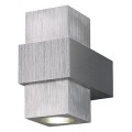 Aidan up-down applique, alu brossé, 2x 1w led, 4000k