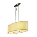 SOPRANA, SUSPENSION, PD-4, OVALE, DIFFUSEUR BEIGE, 3xE27