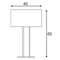 ACCANTO DOUBLE, LAMPE A POSER CARREE, DIFFUSEUR BLANC, E27, max. 60W