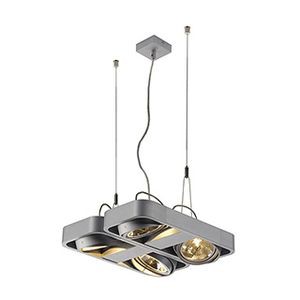 AIXLIGHT R2 SQUARE, QRB111, SUSPENSION ARRONDIE, GRIS ARGENT, G53, max
