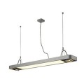 AIXLIGHT R2 OFFICE T5, SUSPENSION ARRONDIE, GRIS ARGENT, max. 2xT5 39W