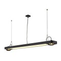 AIXLIGHT R2 OFFICE T5, SUSPENSION ARRONDIE, NOIRE, max. 2xT5 54W +