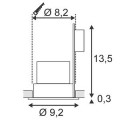 Spot encastré BOOST IP44 6W Encastré ROND BLANC LED BLANC CHAUD - SLV by Declic