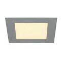 Eco led panel carre encastré, carré, gris argent, 10w, 3000k