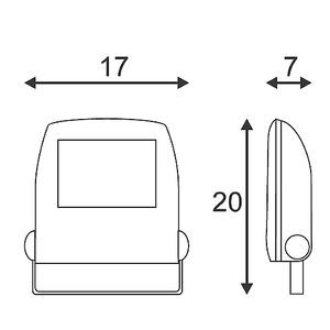 LED FLOOD LIGHT 10W, PROJECTEUR NOIR, LED BLANCHE, 120° - SLV - 231151