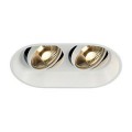 Horn 2 turno es111 encastré, oval, blanc, gu10, max. 2x 50w