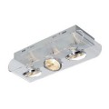 Retrosix qrb 3 applique/plafonnier, alu brossé/transparent, max. 3x50w
