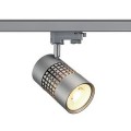 STRUCTEC LED 22W, rond, gris argent, 3000K, 60°, adaptateur 3 allumages inclus