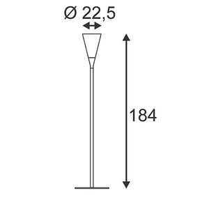 Plenum move lampadaire, rond, anthracite, e27, max. 25w