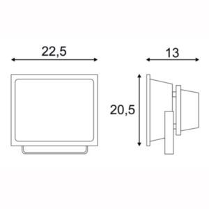 Floodi 30w (rf). projecteur ext. gris argent. led 3en1 rgb. 130°. ip65. avec télécommande
