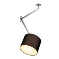 Tenora cl-2. plafonnier bras flexible en 2 parties. noir. e27. 60w max.