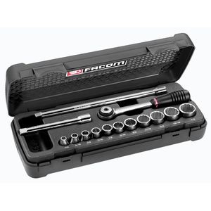 Coffret de douilles 3/8" 12 pans de 1/4" à 7/8" - Facom - J.420AU
