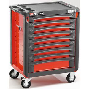 Servante jet.xl 9 tiroirs rouge