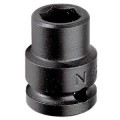 Douille impact 1/2" 6 pans courte métrique de 32