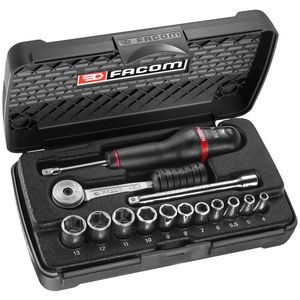 Coffret de douilles 1/4" 6 pans de 4 à 13 mm - Facom - R.410AE