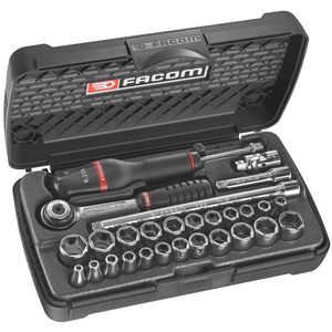 Coffret de douilles 1/4" 6 pans de 3,2 à 13 mm et de 3/16" à 9/16" - Facom - R.420MU