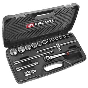 Coffret de douilles 12 pans  1/2" métriques - Facom - S.428EP