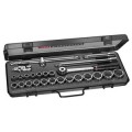Coffret de douilles 1/2" 6 pans de 10 à 32 mm