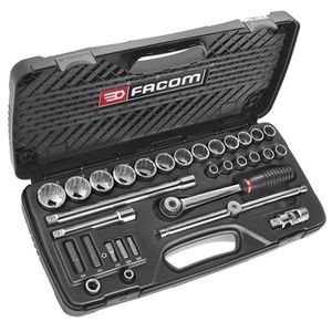 Coffret de douilles 12 pans  1/2" métriques - Facom - S.446DP