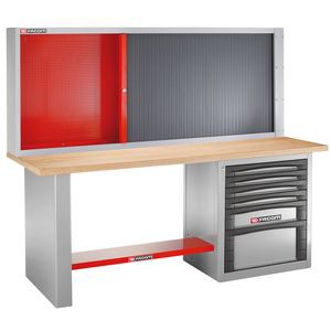 Etabli 2 m - 6 tiroirs et armoire 2210