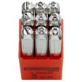 Jeu de 9 chiffres à frapper - hauteur des signes de 3 mm