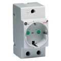 Socle de prise  à terre latérale + sécurité enfants 16A 250V~