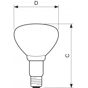Lampe Infrarouge BR125 IR 250W E27 230-250V Red 1CT