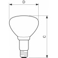 Lampe Infrarouge BR125 IR 250W E27 230-250V Red 1CT