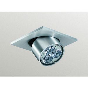 Luminaire encastré, spot led encastré orientable 3 led,  3,  nw (non fournie) led high brightness, alimentation transformateur 230v/12v électronique (et),  gr - Philips - 888962