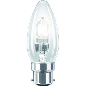 Lampe halogène, ecoclassic forme flamme, finition clear,  28w, classe énergétique d