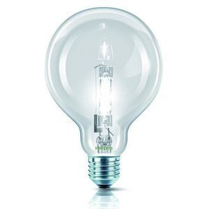Lampe halogène, ecoclassic globe, finition clear,  42w, classe énergétique c