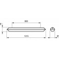 Luminaire étanche, Tcw060 Tl5,  1 Lampe(s) Tl5 28w Non Fournie(s), électronique (hf-p), Classe I, Finition  Gris