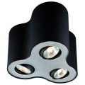 Pillar plate/spiral black 3x50w 230v