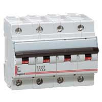 Disjoncteur magnéto-thermique DX 6000 - Lexic - 4P - 400 V~ - 125 A - 15 kA - courbe D