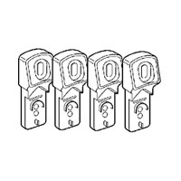 Pattes de fixation murale (4) - pour coffrets Plexo