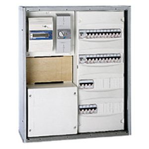 Bac large métal - GTL encastré - pour coffret 4/6 rangées + platine