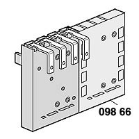 Base support répartiteur rangée XL-Part 400/250 - 4P - pour bloc diff latéral DPX 250 ER