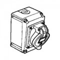 Socle prise saillie Hypra - IP44 - 63 A - 200/250 V~ - 2P+T - métal